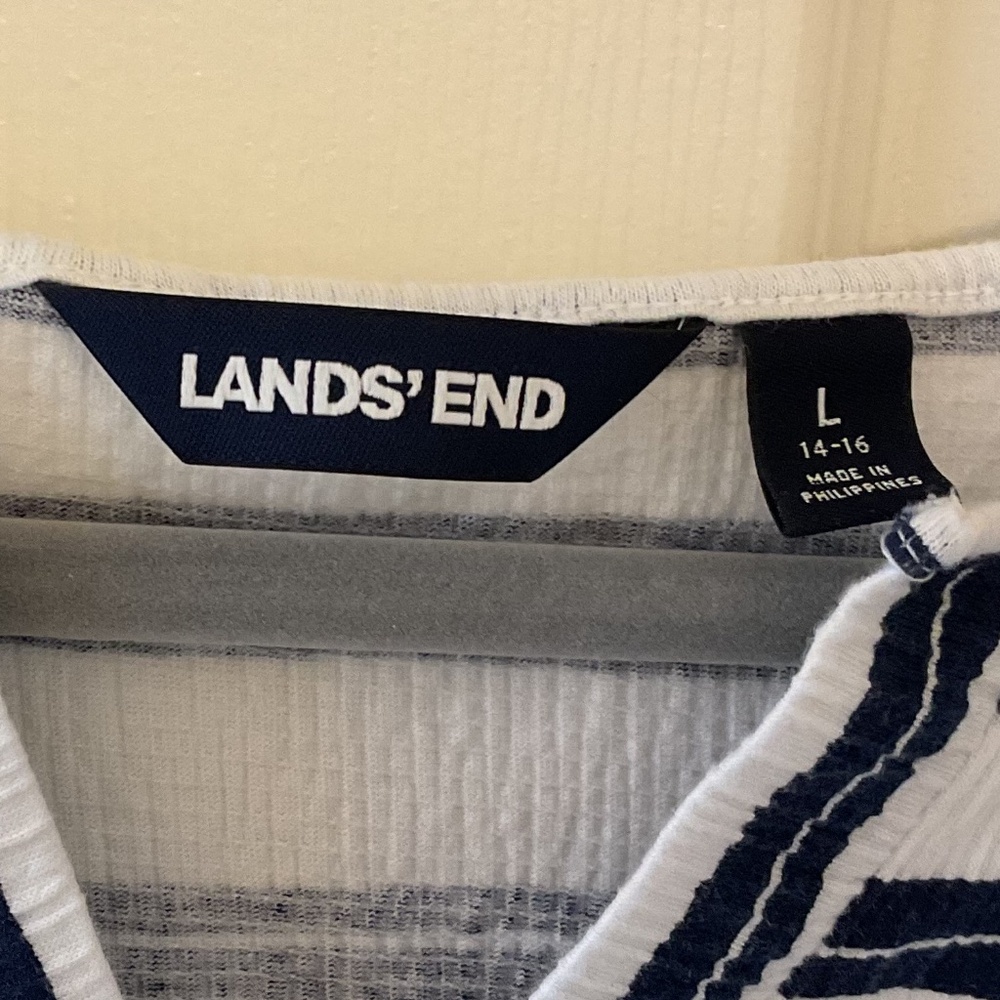 Land's End striped gauze tunic - Picture 2 of 3